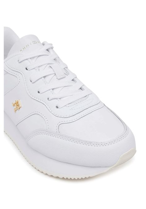 Tommy Hilfiger Leather Runner Shoes White Women TOMMY HILFIGER | Sneakers | FW0FW08696-YBS